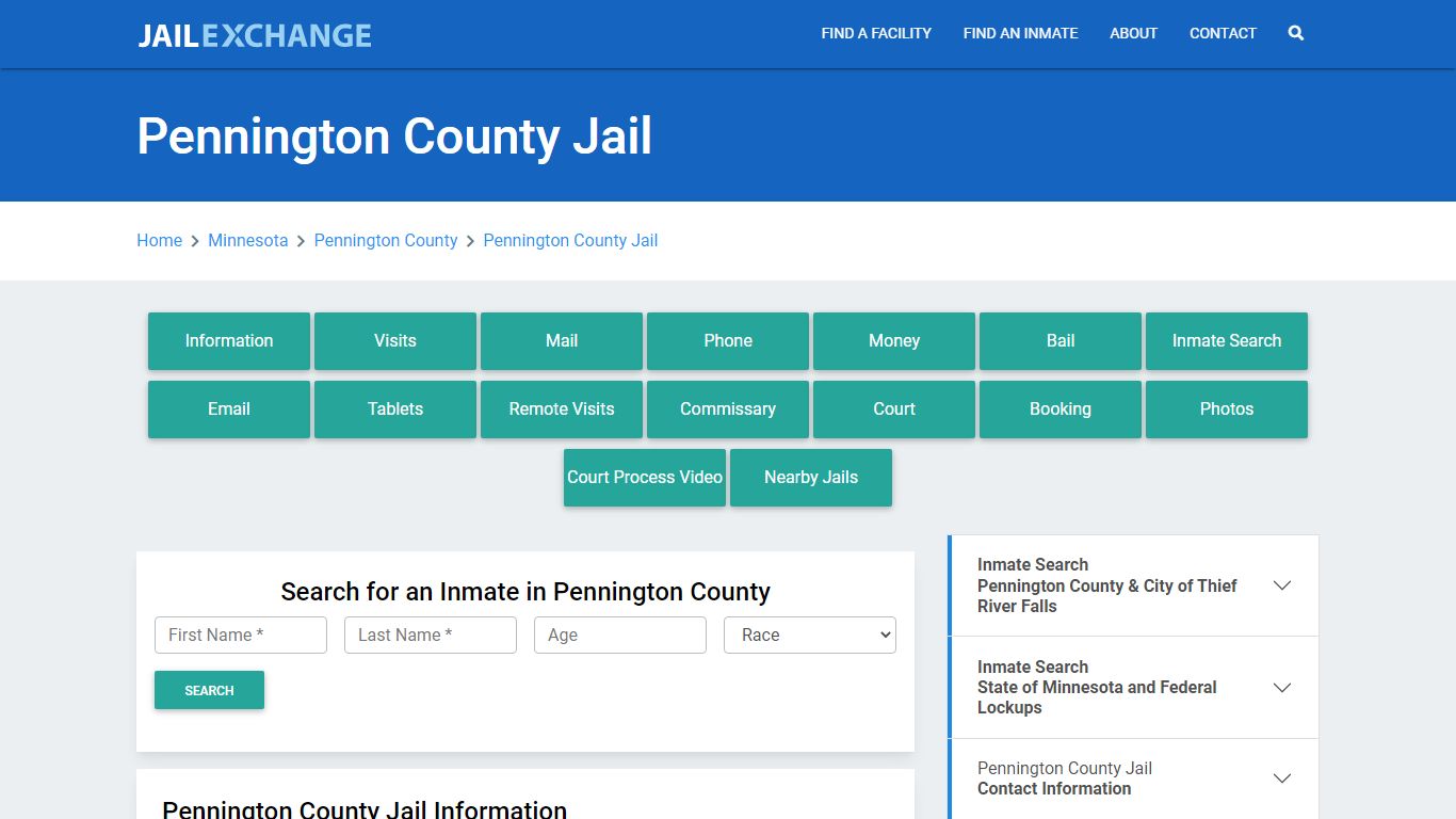 Pennington County Jail Roster Lookup, MN, Inmate Search